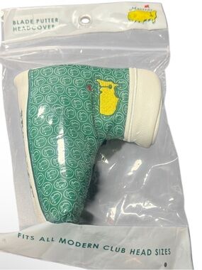 Masters Green Blade Putter Headcover. Purchased 2026 at Augusta National